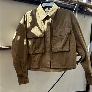 Kut from the Kloth Olive Utility Shirt